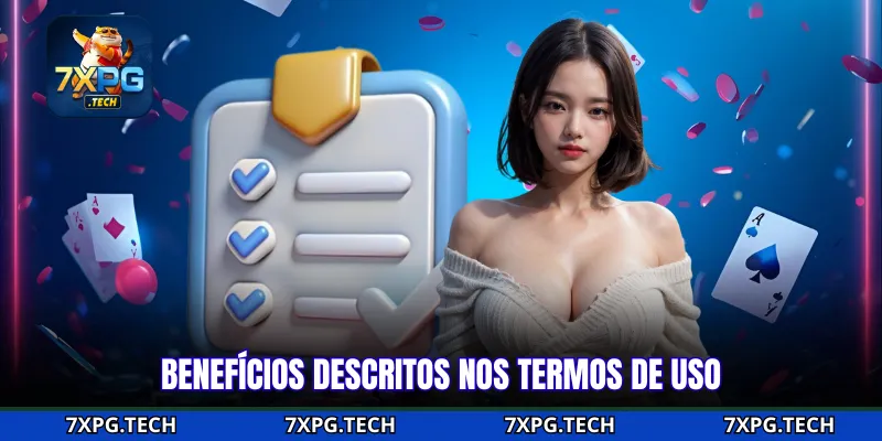 Benefícios descritos nos termos de uso